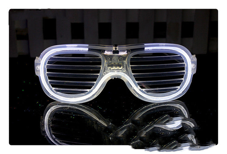 Luminous Glasses LED Light Up Glasses Party Decoration Purple Color Luminous Shutter Shades Glow Glasses Children Adults Holiday Accessories Gift - POWERGO