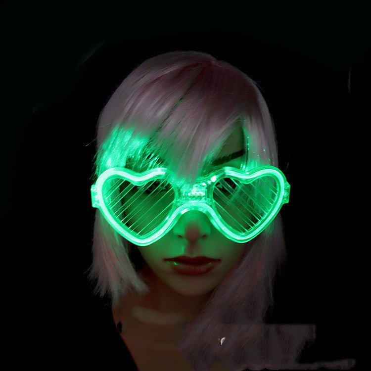 Luminous Glasses LED Light Up Glasses Party Decoration Purple Color Luminous Shutter Shades Glow Glasses Children Adults Holiday Accessories Gift - POWERGO