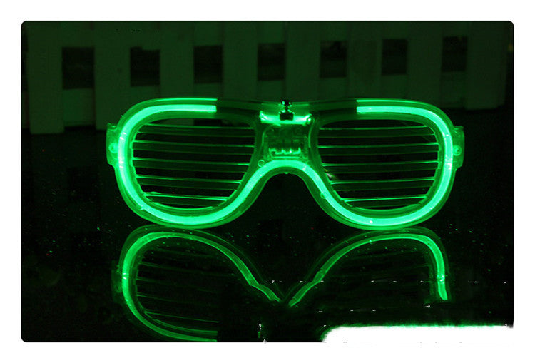 Luminous Glasses LED Light Up Glasses Party Decoration Purple Color Luminous Shutter Shades Glow Glasses Children Adults Holiday Accessories Gift - POWERGO