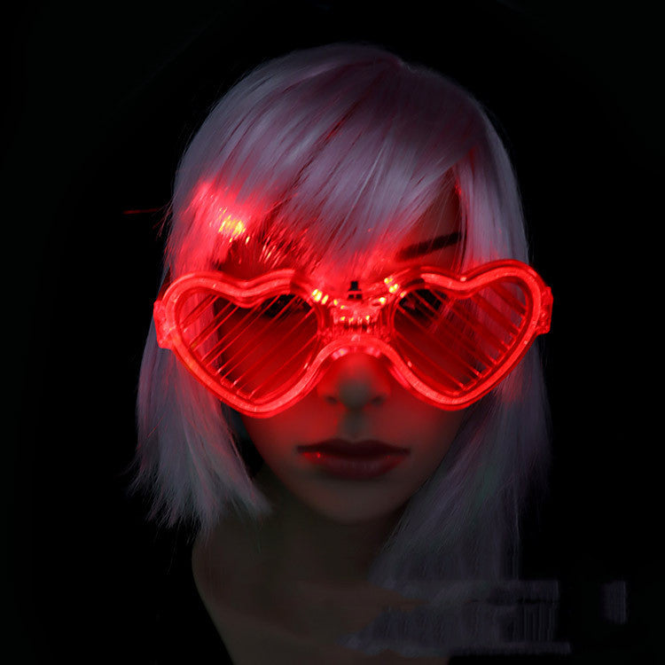 Luminous Glasses LED Light Up Glasses Party Decoration Purple Color Luminous Shutter Shades Glow Glasses Children Adults Holiday Accessories Gift - POWERGO
