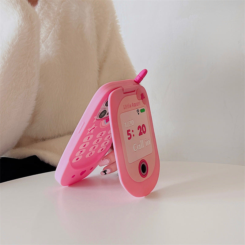 Flip Phone Shape Mirror Phone Case - POWERGO