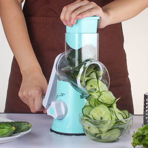 Manual Kitchen Accessories Multifunctional Round Mandoline Potato Slicer Vegetable Cutter Slicer Cheese Kitchen Gadgets - POWERGO