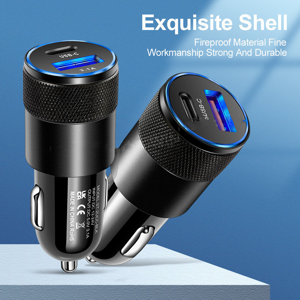 Aluminum Alloy Mobile Phone Car Charger - POWERGO