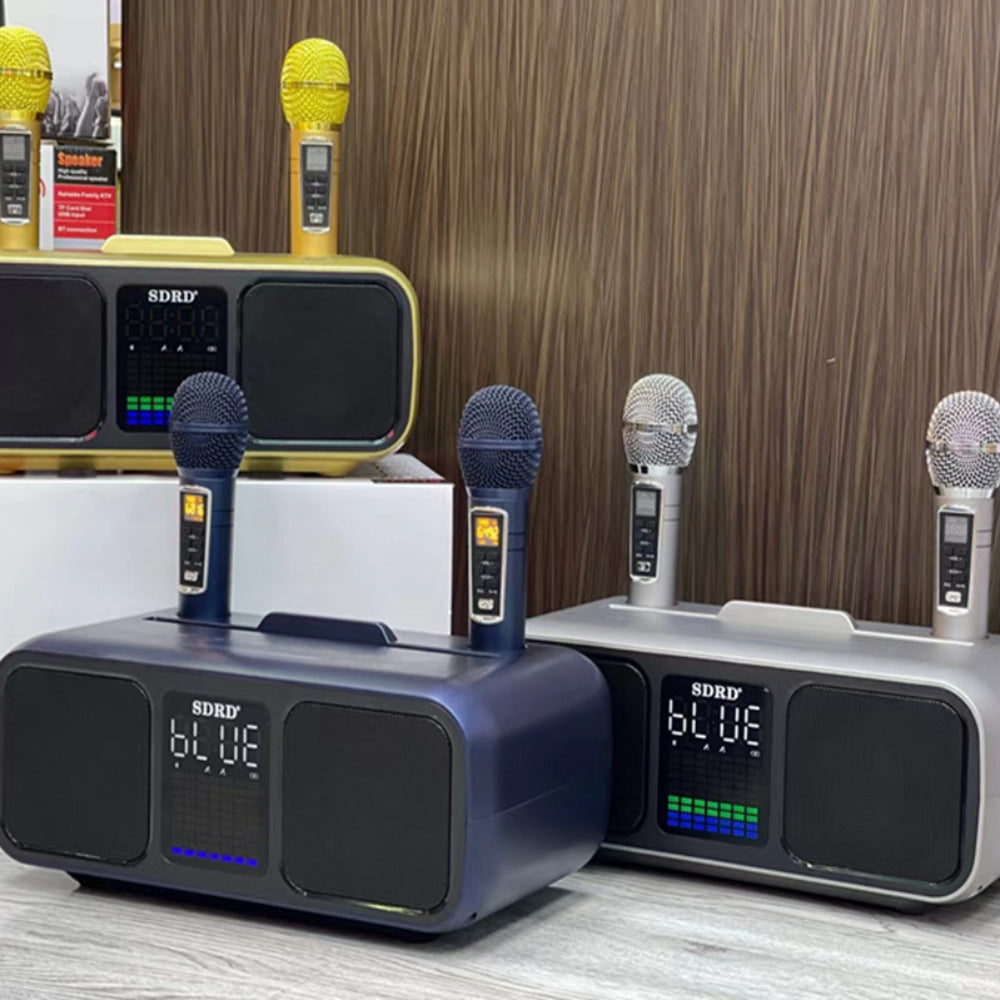 SD318 Desktop Bluetooth Speaker Dual Speaker Wireless Microphone - POWERGO