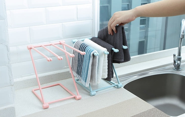 Foldable Dishcloth Shelf Kitchen Accessories Gadget Organizer - POWERGO