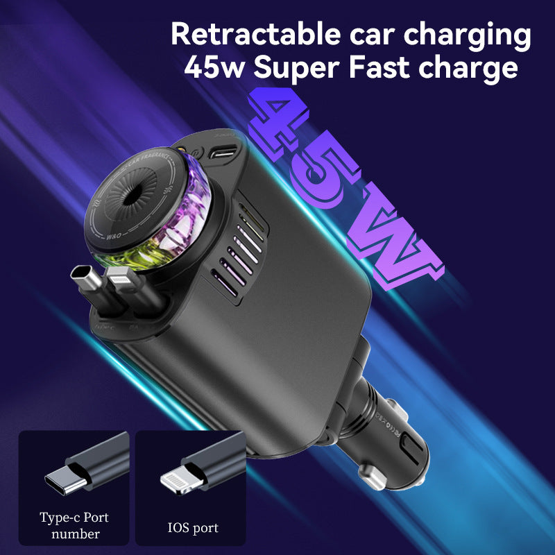 Multifunctional Purple Light Car Phone Charger - POWERGO