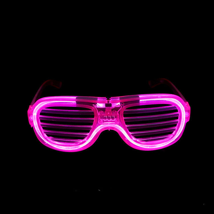 Luminous Glasses LED Light Up Glasses Party Decoration Purple Color Luminous Shutter Shades Glow Glasses Children Adults Holiday Accessories Gift - POWERGO