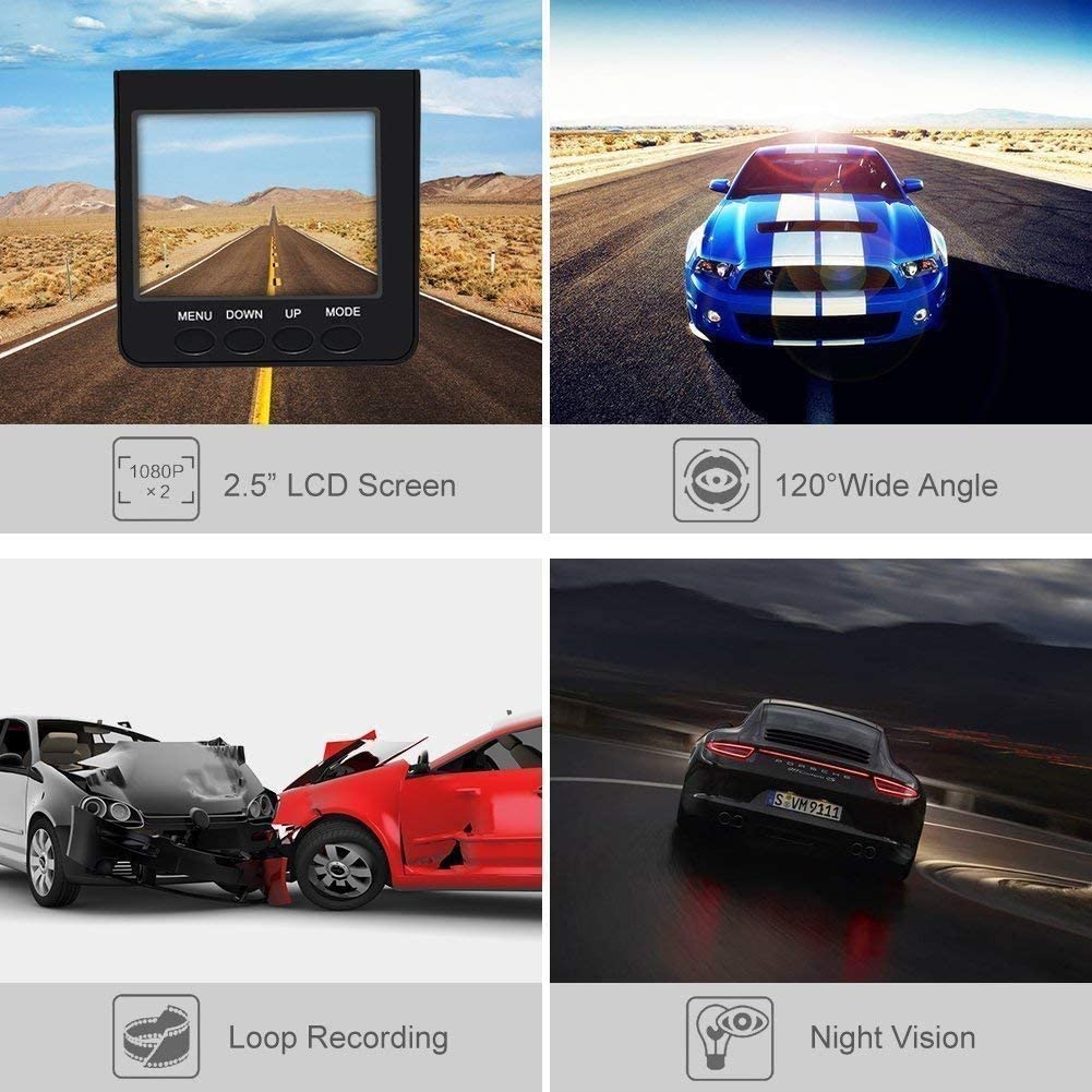 2.5" Wide Angle Car Dash Cam - POWERGO