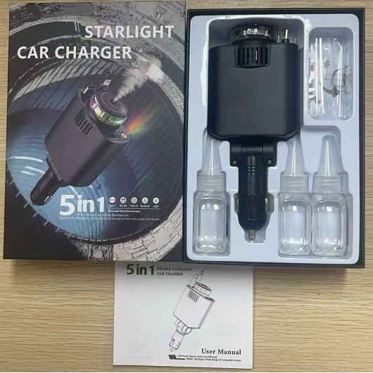 Multifunctional Purple Light Car Phone Charger - POWERGO