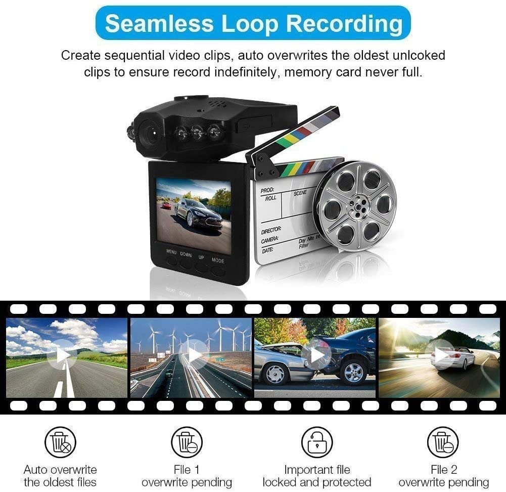 2.5" Wide Angle Car Dash Cam - POWERGO