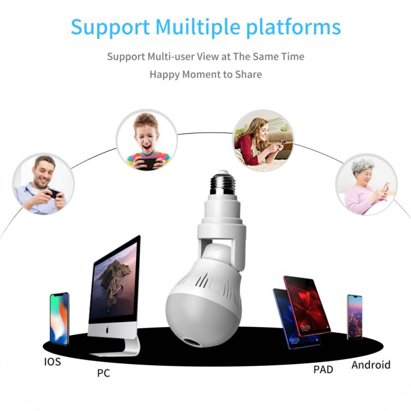 360° Panoramic Hidden Light Bulb Wifi Camera - POWERGO