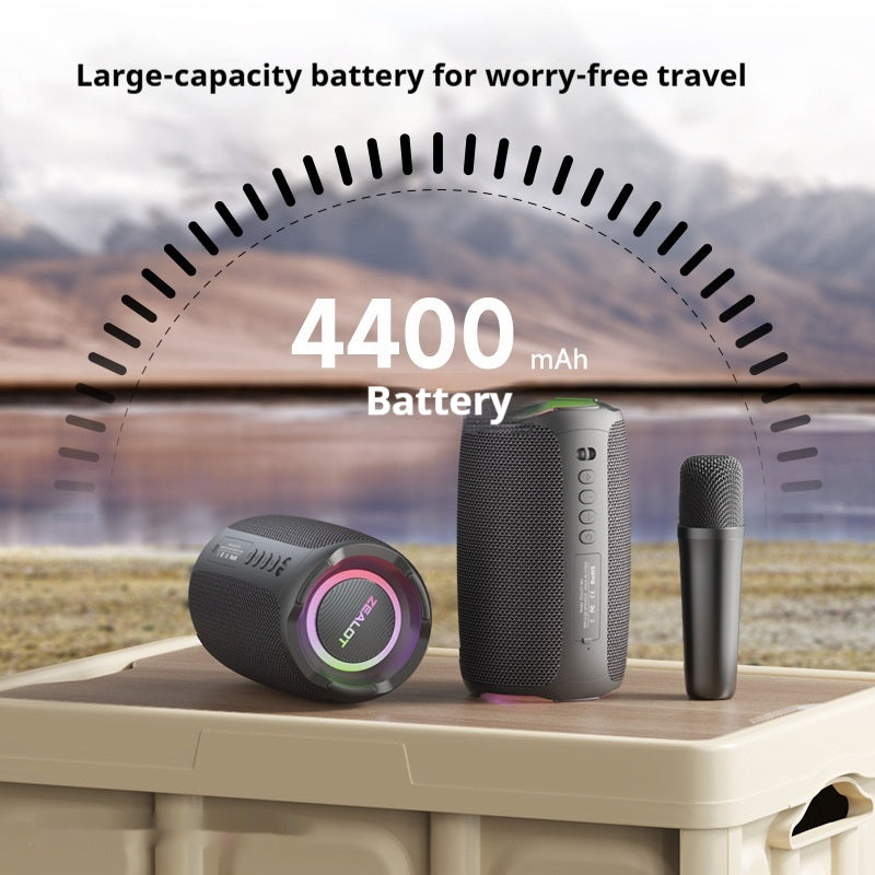 Portable Bluetooth Speaker Home Microphone Wireless Karaoke Speaker - POWERGO