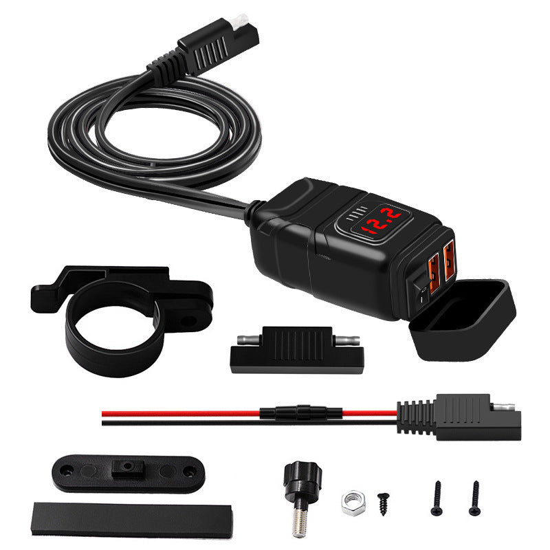 Motorcycle Dual USB Car Phone Charger With - POWERGO