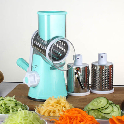 Manual Kitchen Accessories Multifunctional Round Mandoline Potato Slicer Vegetable Cutter Slicer Cheese Kitchen Gadgets - POWERGO