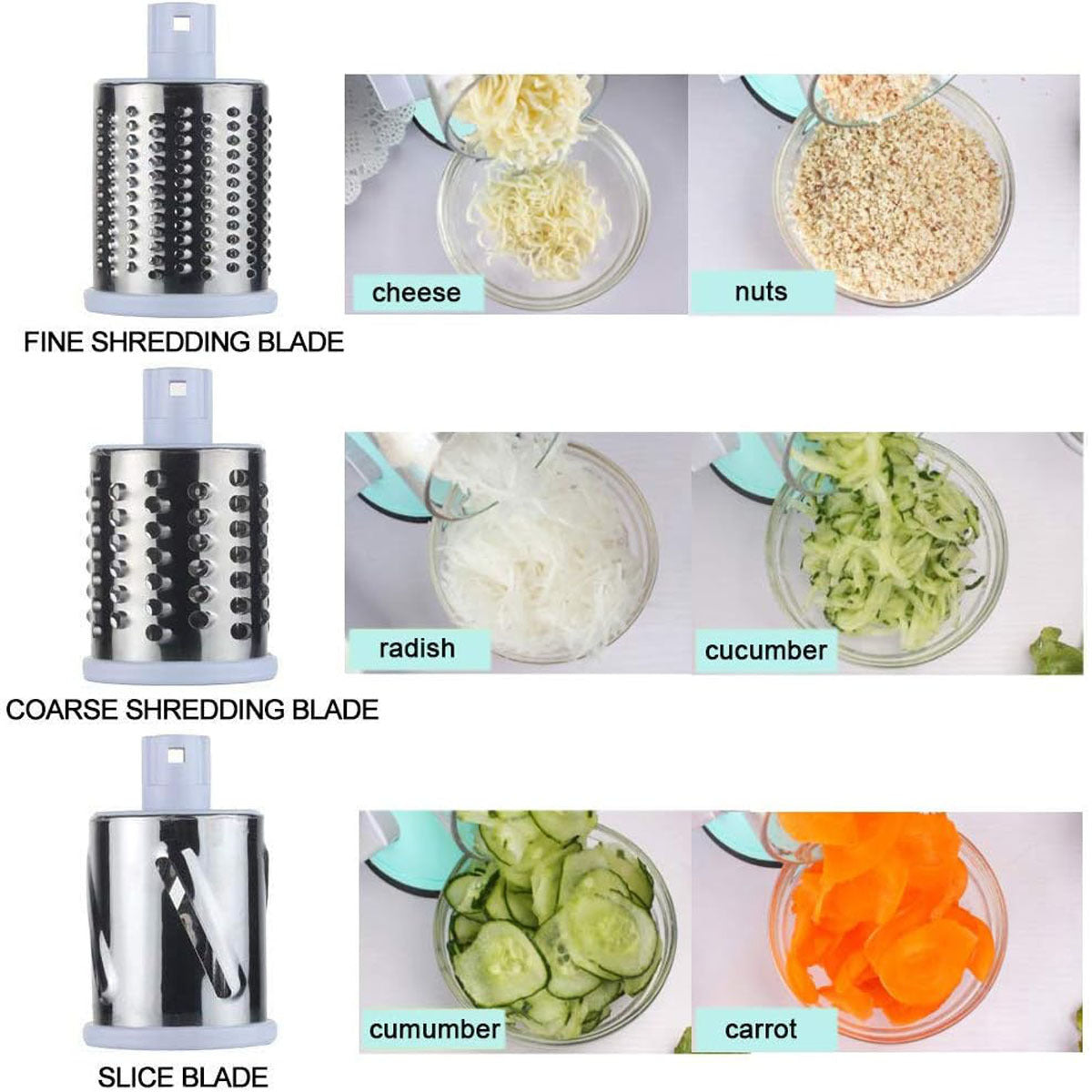 Manual Kitchen Accessories Multifunctional Round Mandoline Potato Slicer Vegetable Cutter Slicer Cheese Kitchen Gadgets - POWERGO