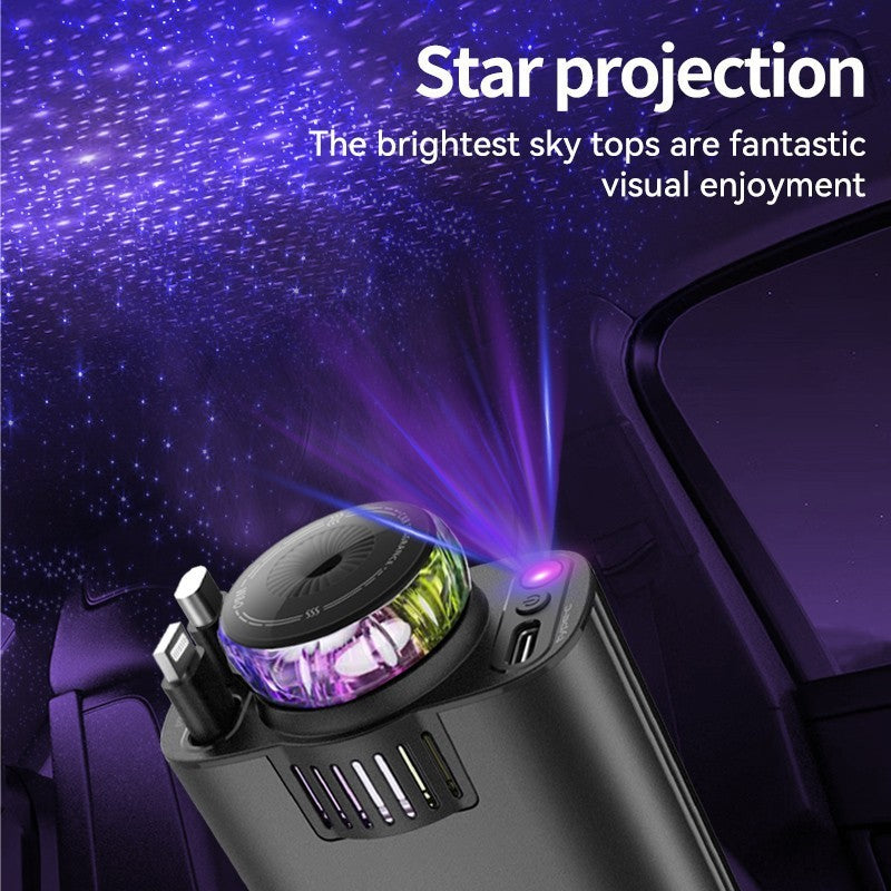 Multifunctional Purple Light Car Phone Charger - POWERGO