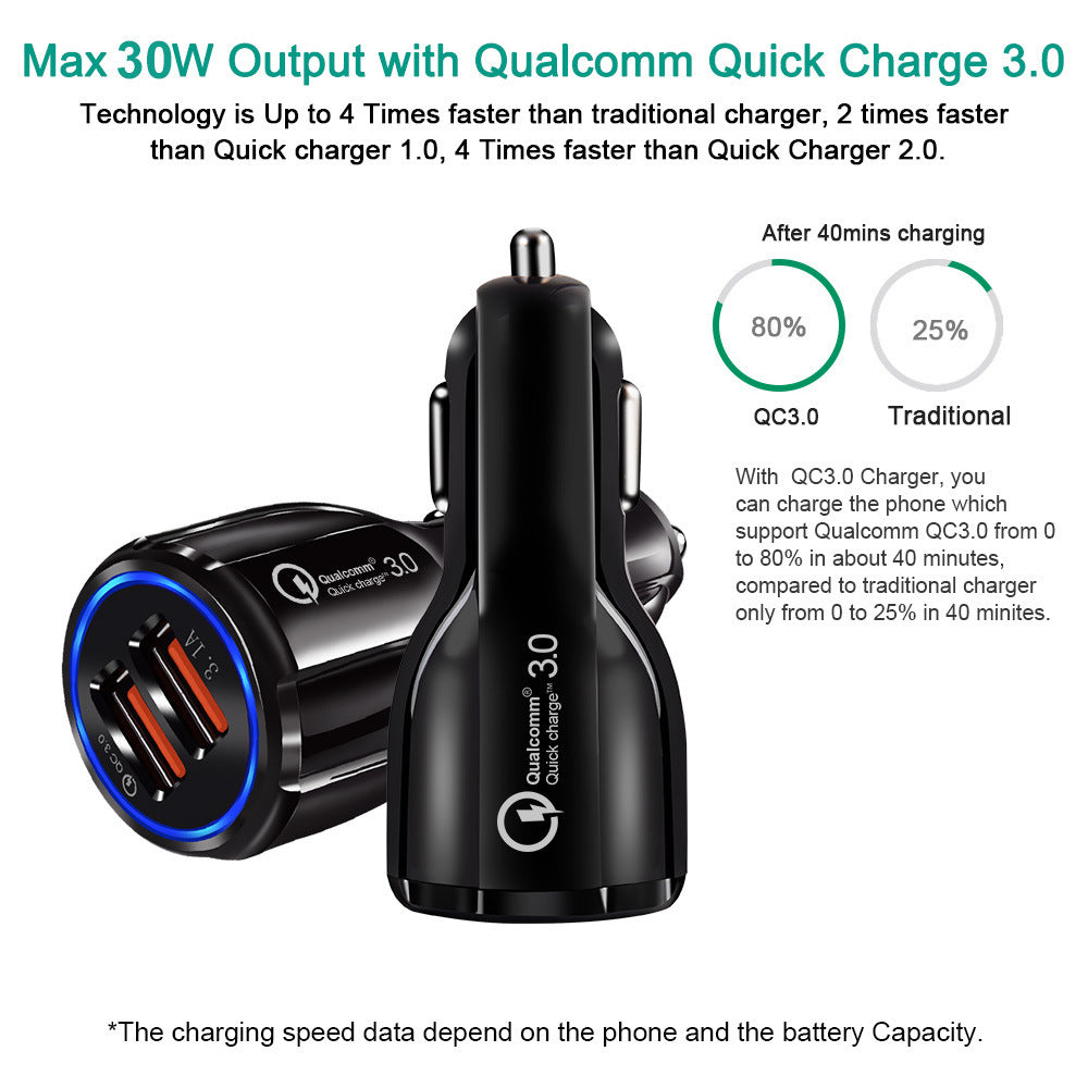 Car Charger 6.0A Light Usb Car Charger Fast Charge Mobile Phone Charging Car - POWERGO