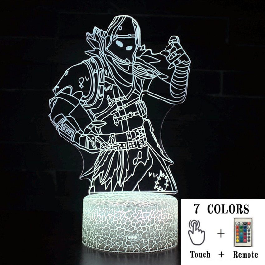 Fortnight Toys NightLight LED Sleep Light Projection Lamp Fortnight Battle Royale Scar RPG Gun Game Accessories Kids Gifts - POWERGO