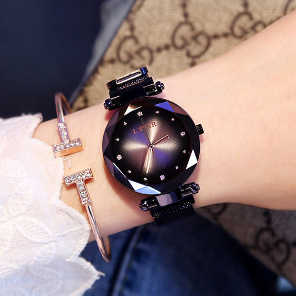 Aurora Rose Gold Magnetic Watch