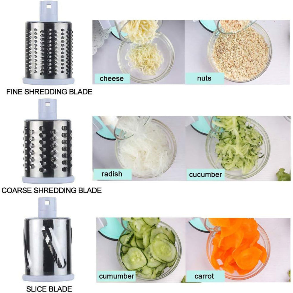 Manual Kitchen Accessories Multifunctional Round Mandoline Potato Slicer Vegetable Cutter Slicer Cheese Kitchen Gadgets - POWERGO