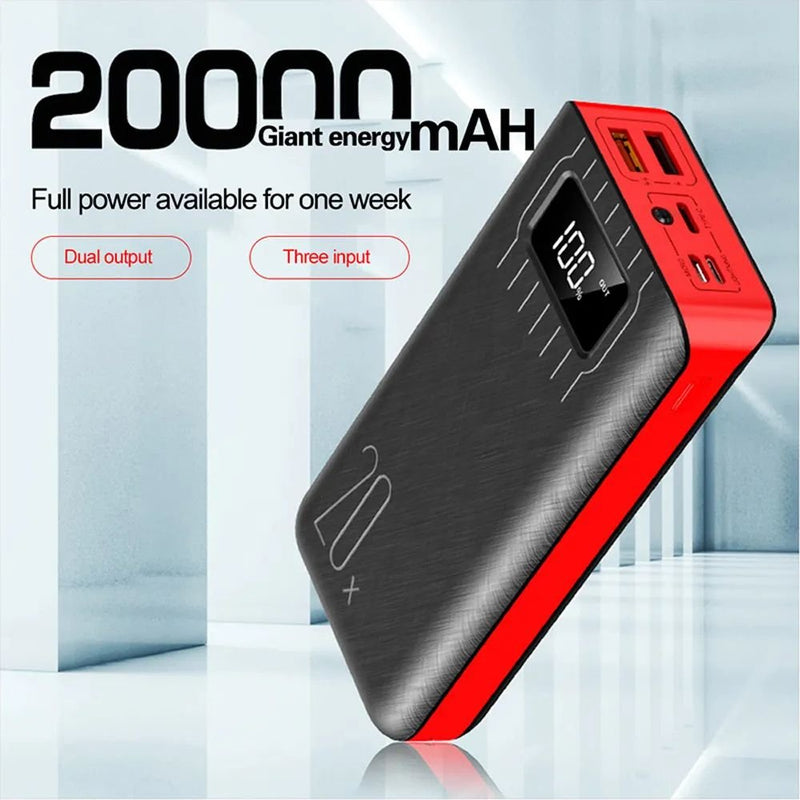 20000mAh External Battery Power Bank Dual USB 