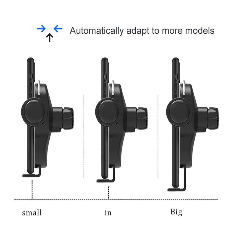 10W Wireless Triangle Mount Automatic Clamping Car Charger